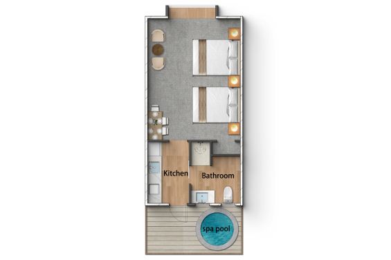Accessible Twin Studio floor plan